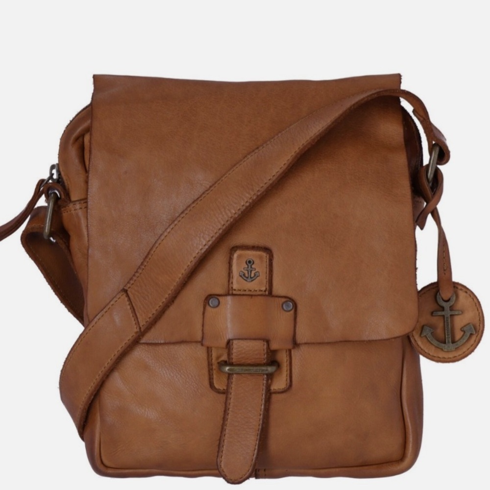 Harbor 2nd Genuine leather crossbody bag cognac brown messenger satchel